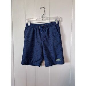 Eddie Bauer Blue Green Boys Kids M 10-12 Shorts Elastic Waist Drawstring Lined